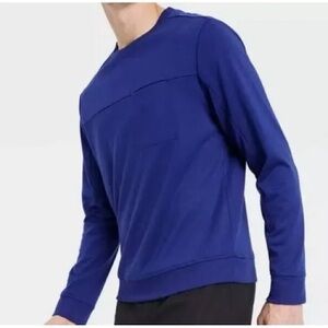 Men’s All Motion Ponte Crew Neck Sweatshirt Indigo Blue Pullover